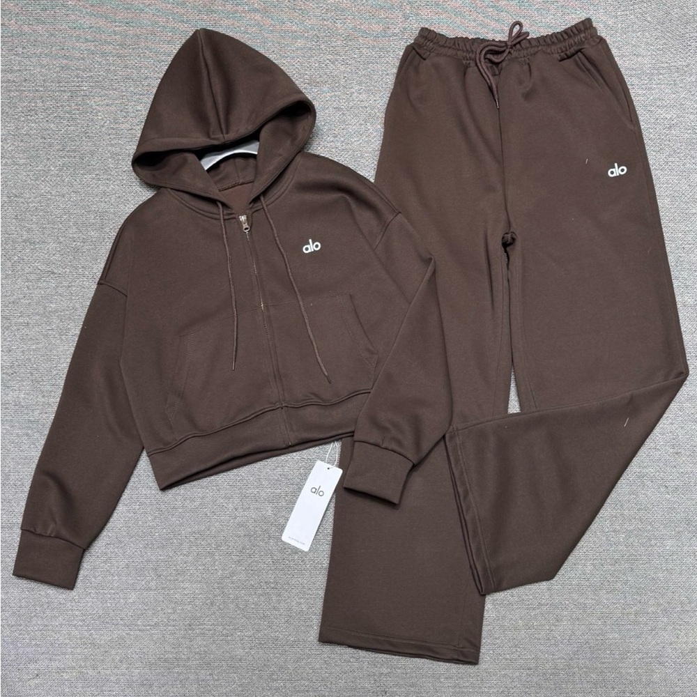 ALO Yoga Brown Hoodie Sweatshirt